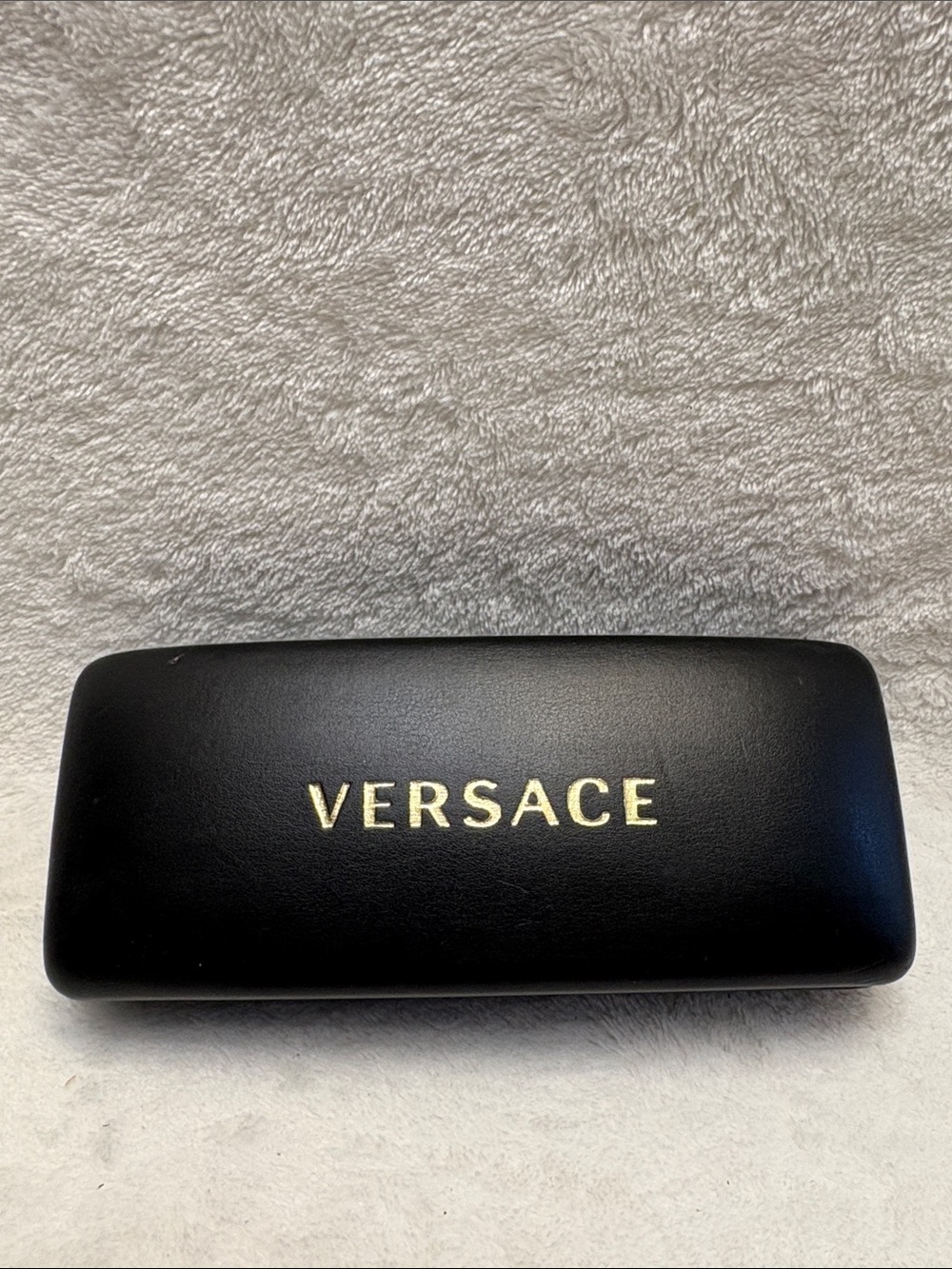 Versace Hard Clam Shell Case for Glasses Sunglasses Black Velvet Lined